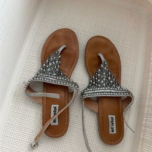Elegant Silver and Tan Sandals by Free People